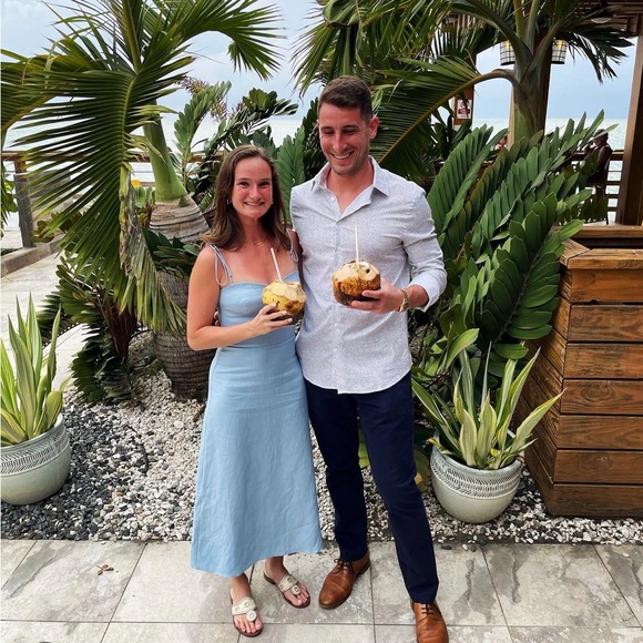 Amanda Uprichard x REVOLVE Cava Midi Dress in Sky Blue Size XS - Picture 4 of 4